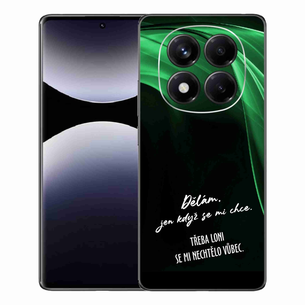 Gélový kryt mmCase na Xiaomi Redmi Note 14 Pro - vtipný text 12 čierne pozadie