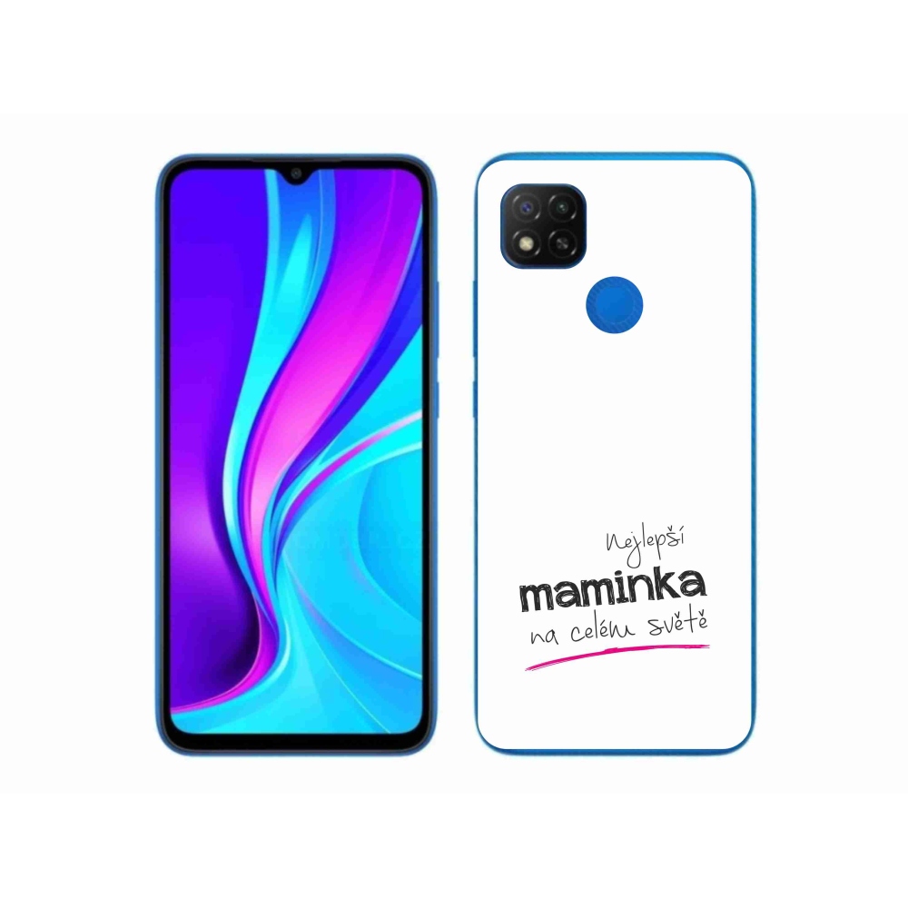 Gélový kryt mmCase na Xiaomi Redmi 9C - najlepšia mamička 4 biele pozadie
