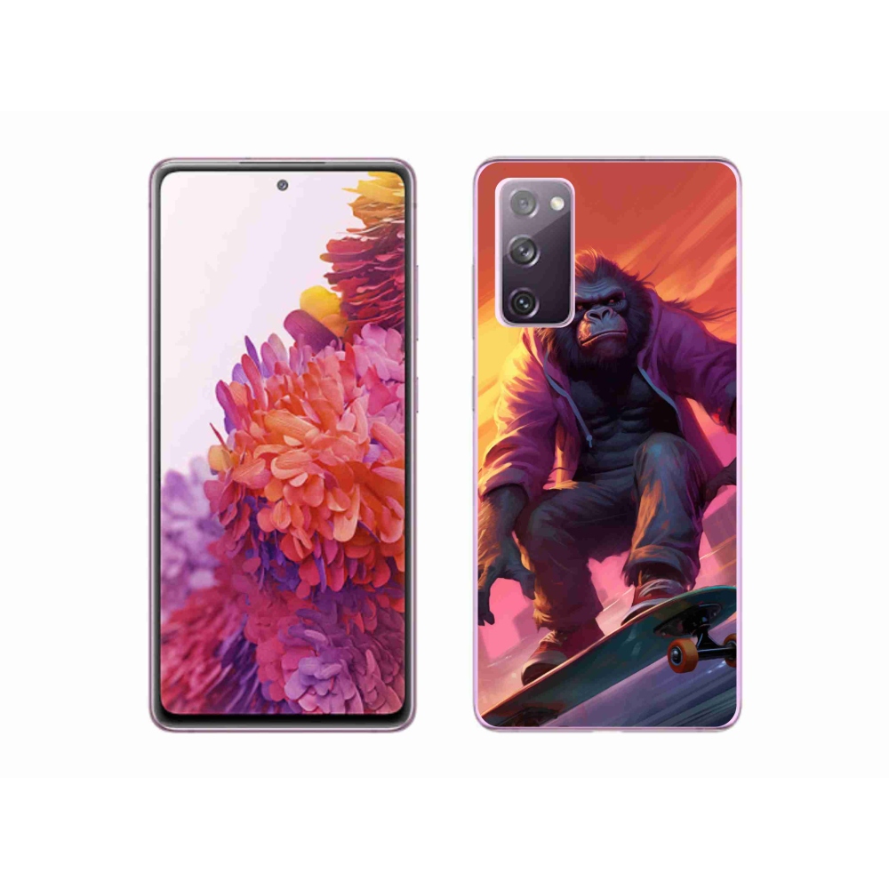 Gélový kryt mmCase na Samsung Galaxy S20 FE - gorila na skateboarde