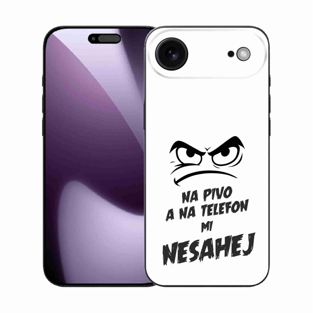 Gélový kryt mmCase na iPhone 17 Air - pivný motív 2 biele pozadie