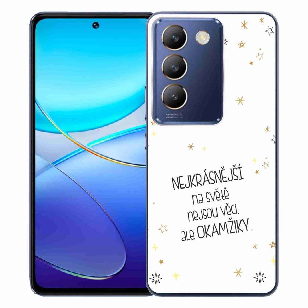 Gélový kryt mmCase na Vivo V40 SE 4G/5G - citát 4 biele pozadie