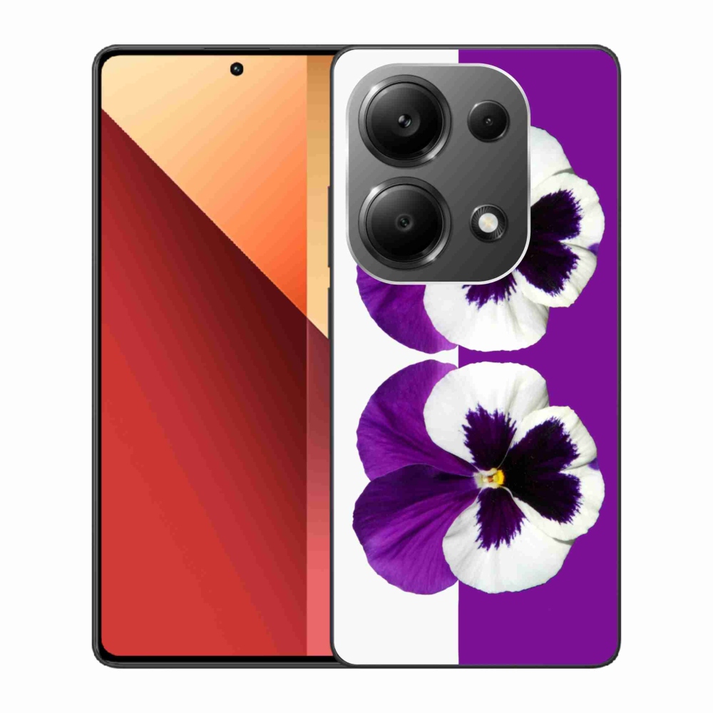 Gélový kryt mmCase na Xiaomi Redmi Note 13 Pro 4G/Poco M6 Pro - fialovobiely kvet