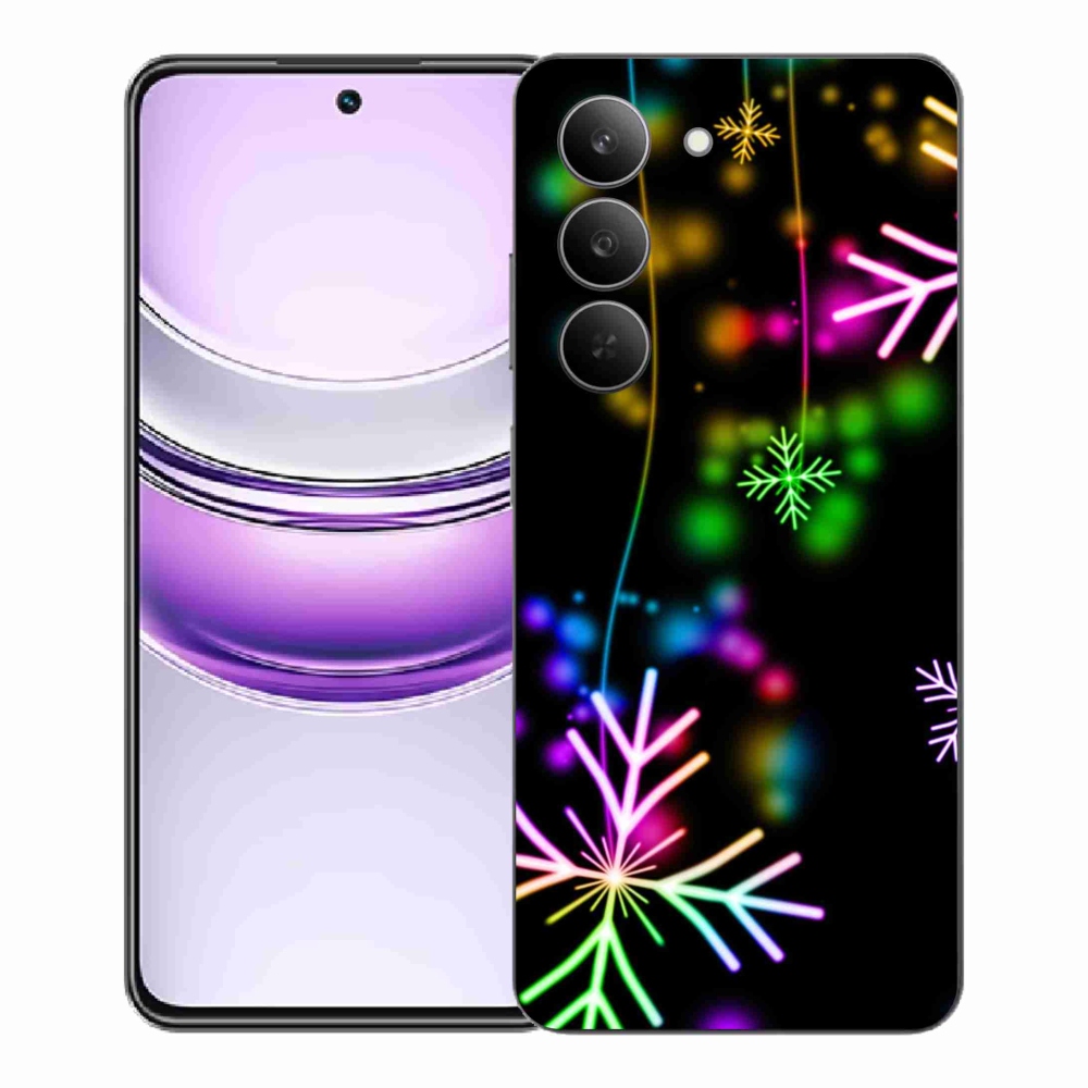 Gélový kryt mmCase na Realme 14x 5G - farebné vločky