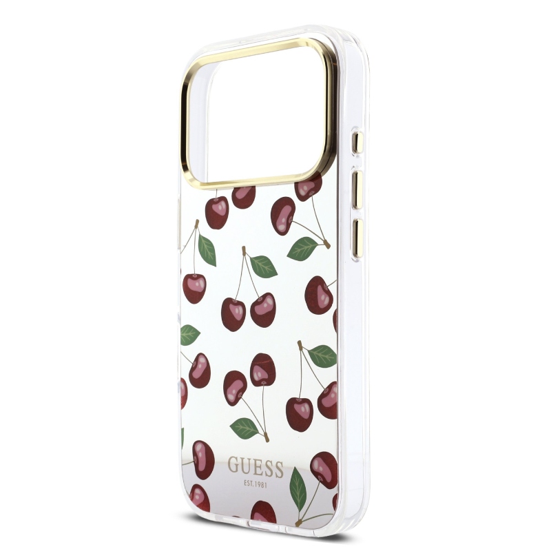 Zadný kryt Guess TPU Glitter Cherry MagSafe pre iPhone 17 Pro