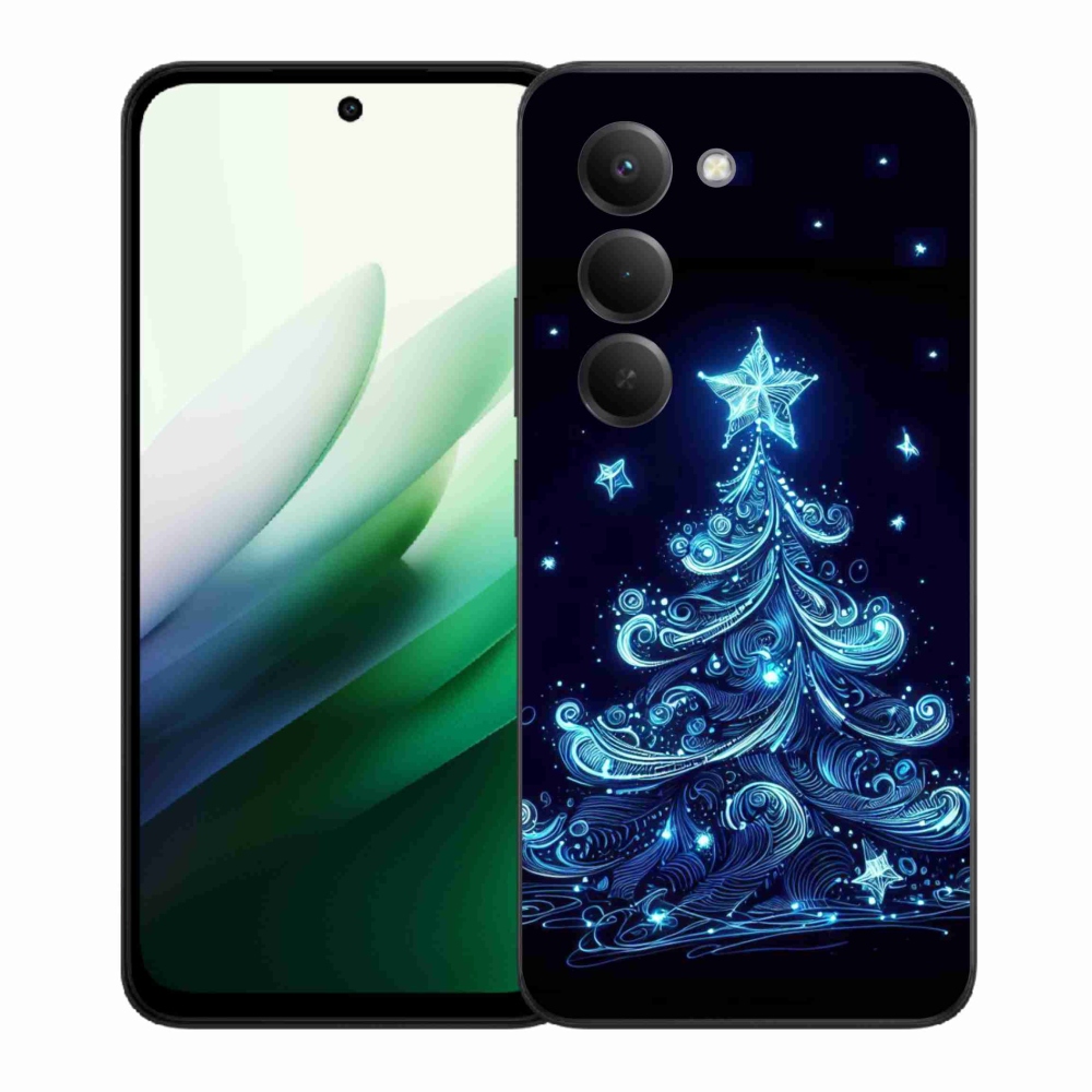 Gélový kryt mmCase na Xiaomi Redmi 15 5G (169mm) - neónový vianočný stromček 4