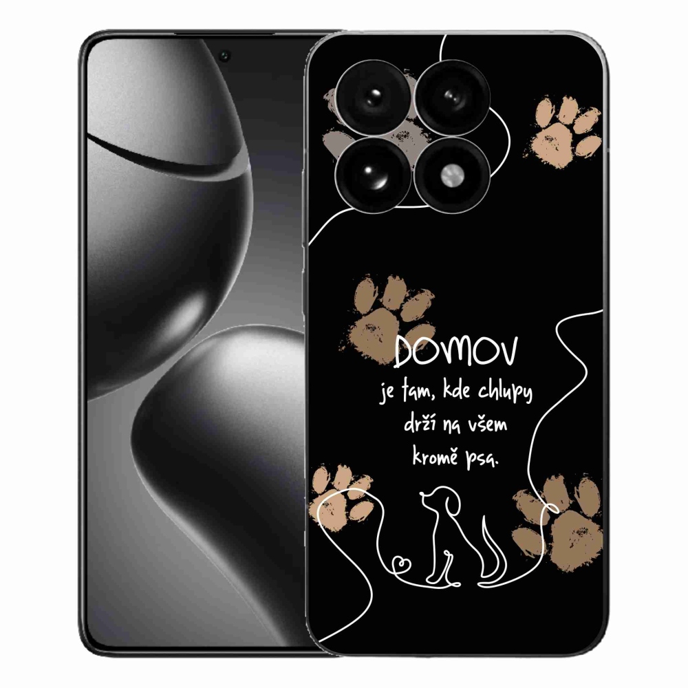 Gélový kryt mmCase na Xiaomi 15T - psí motív čierne pozadie