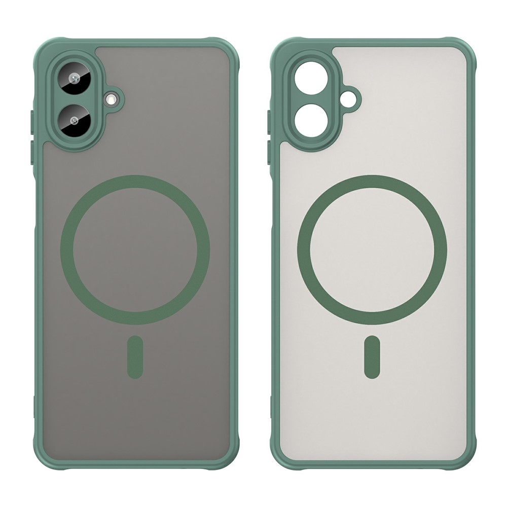 Case matný gélový obal s MagSafe na Samsung Galaxy A07 4G - zelený