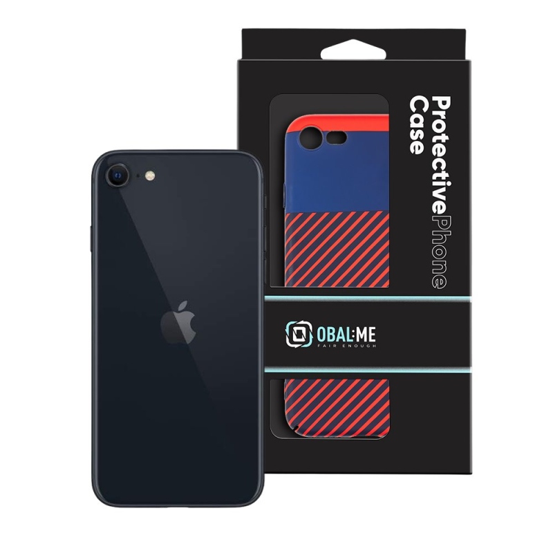 OBAL:ME Flossy Stripes Kryt pre Apple iPhone 7/8/SE2020/SE2022 Blue/Red