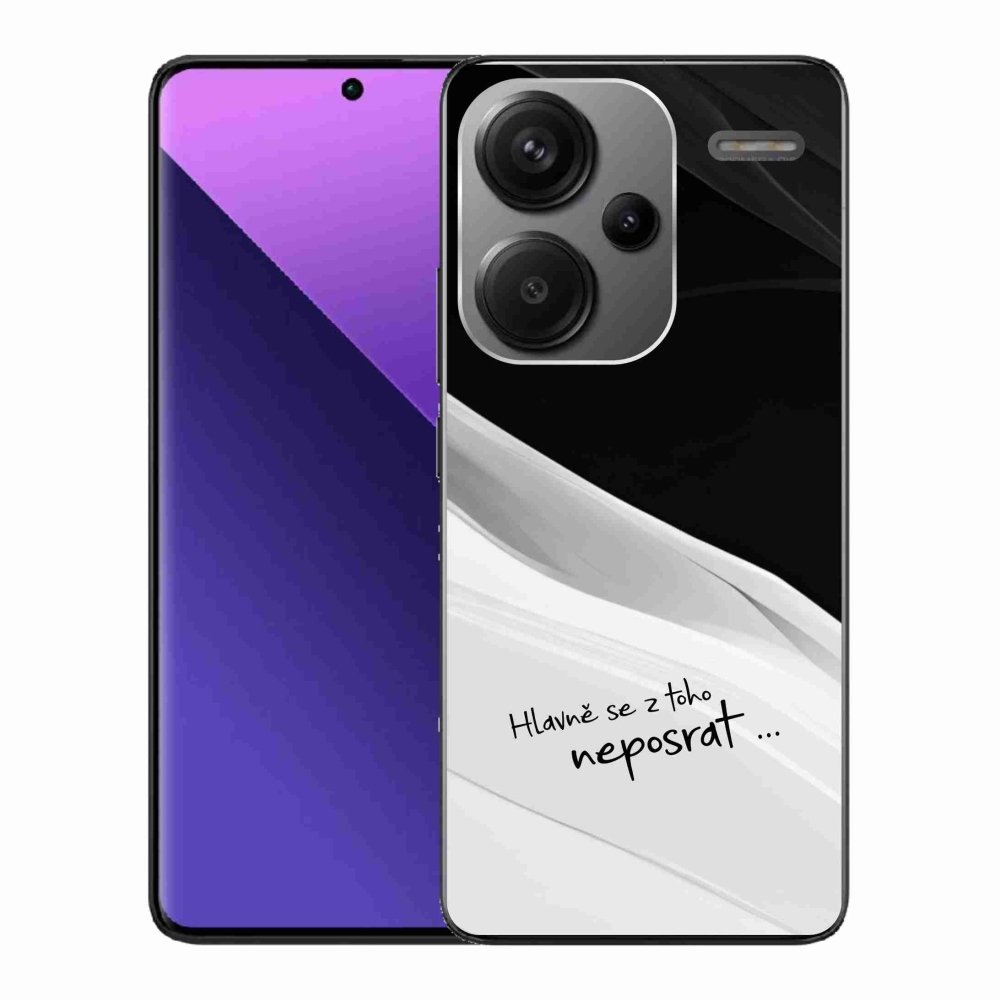 Gélový kryt mmCase na Xiaomi Redmi Note 13 Pro+ 5G - vtipný text 13 bieločierne pozadie