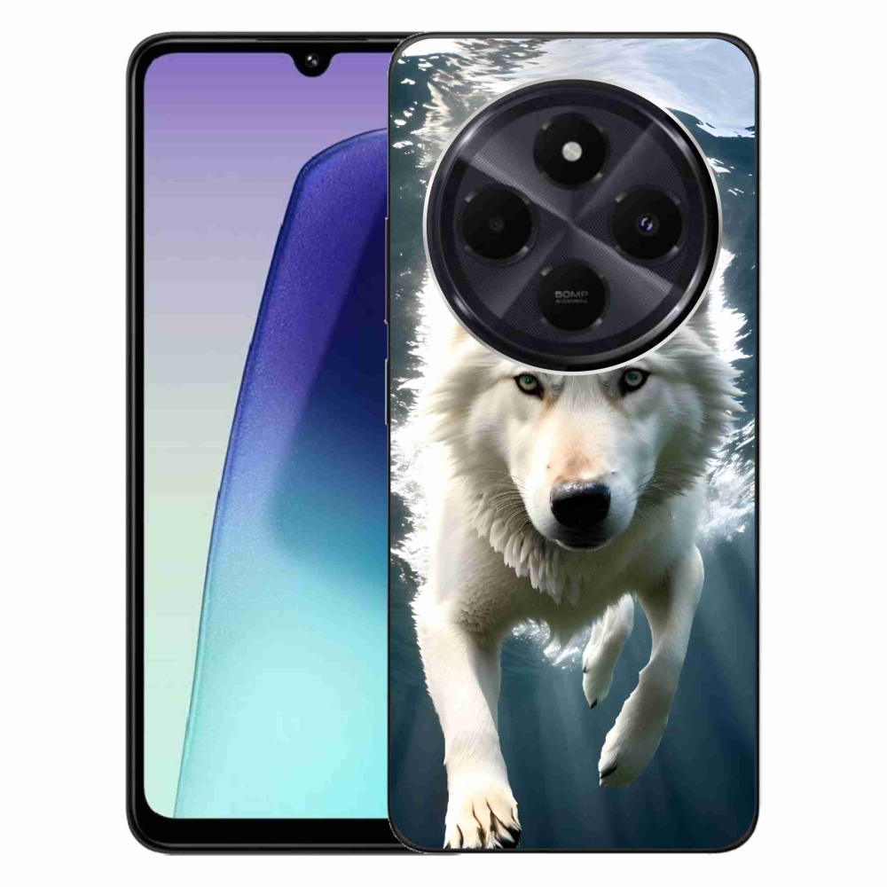 Gélový kryt mmCase na Xiaomi Redmi 14C/Poco C75 - biely vlk