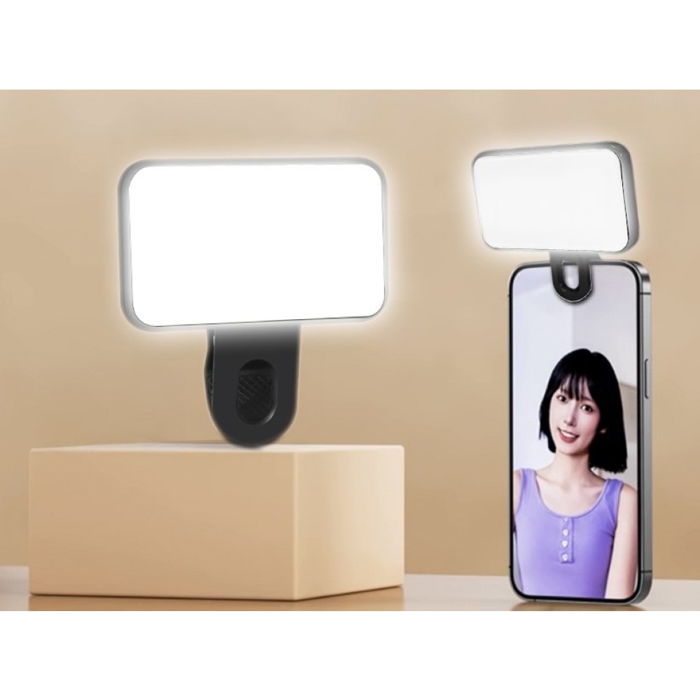 Mini LED svetlo na mobil s klipom 24 LED - čierne