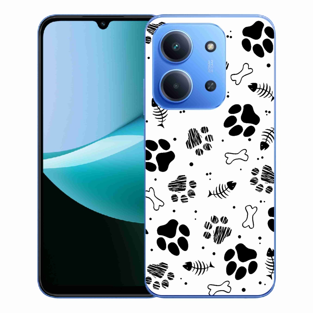 Gélový kryt mmCase na Xiaomi Redmi 15C 4G/5G (173mm) - psie labky 1
