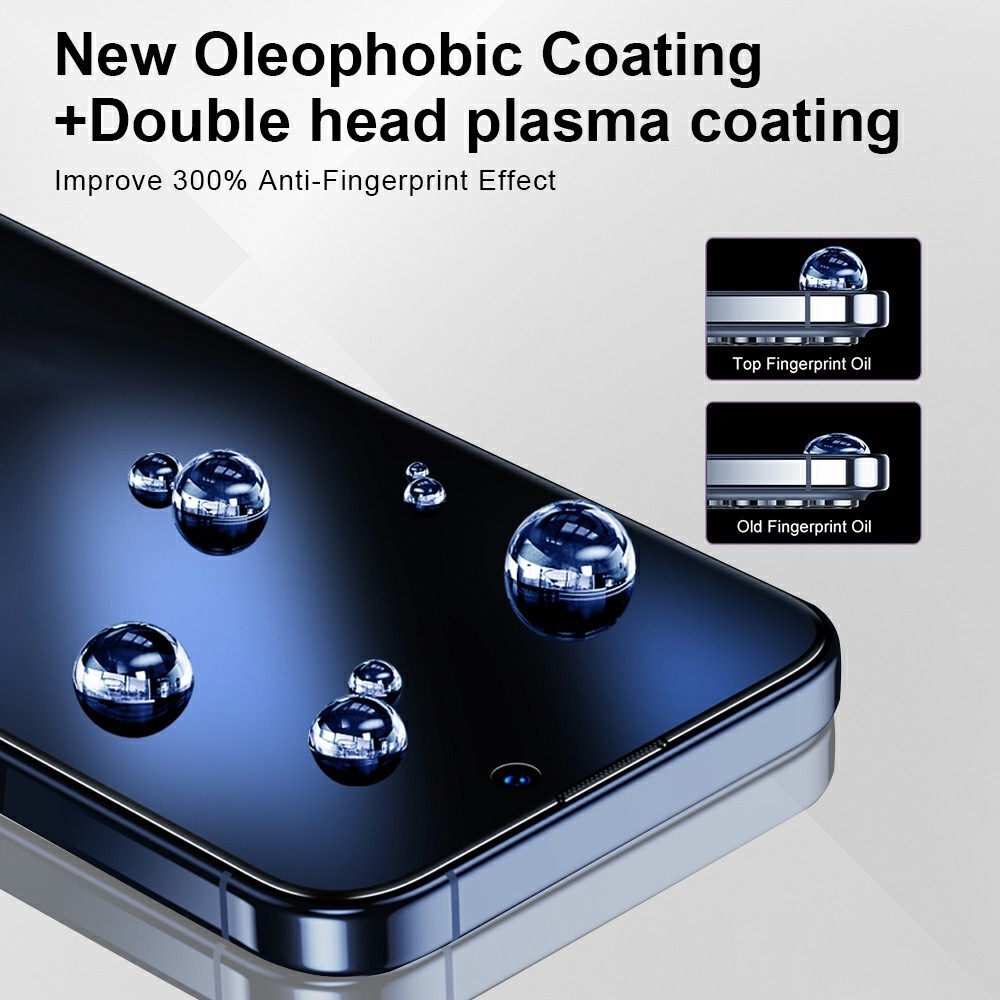 YONG celoplošné tvrdené sklo na mobil iPhone 18 Pro Max/17 Pro Max s aplikačným rámčekom
