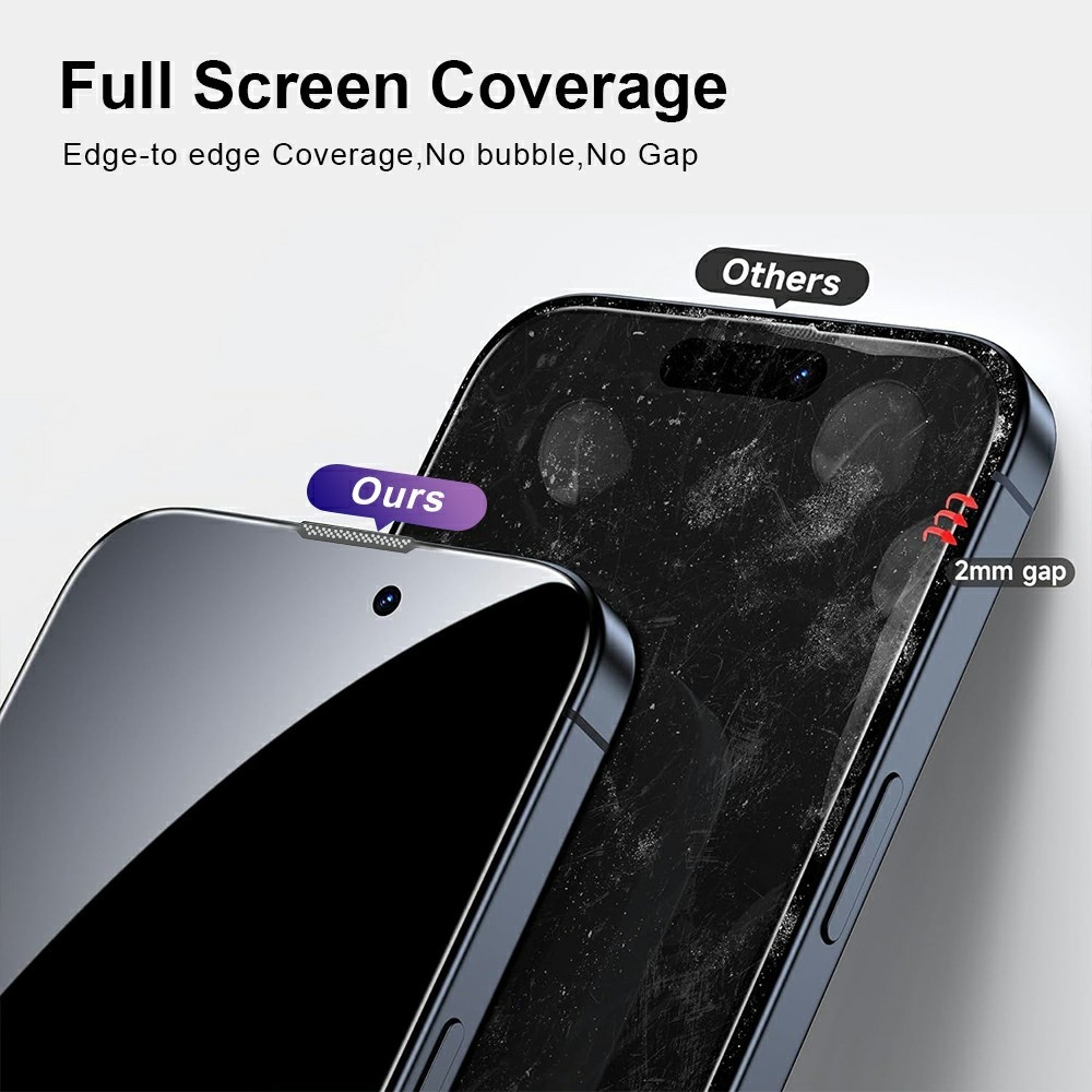 YONG celoplošné tvrdené sklo na mobil iPhone 18 Pro Max/17 Pro Max s aplikačným rámčekom