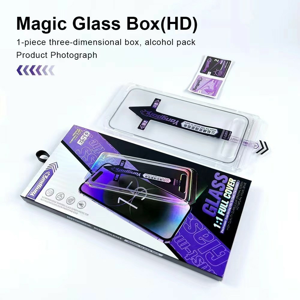 YONG celoplošné tvrdené sklo na mobil iPhone 18 Pro Max/17 Pro Max s aplikačným rámčekom