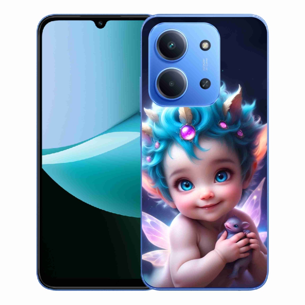 Gélový kryt mmCase na Xiaomi Redmi 15C 4G/5G (173mm) - dieťa s motýlími krídlami