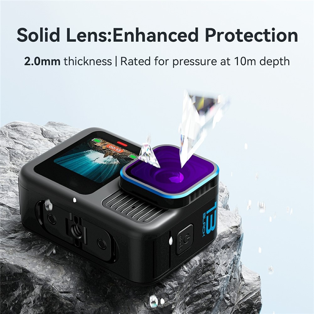 AMAGISN potápačský filter pre GoPro Hero 13/12/11/11 Mini/10/9 - fialový