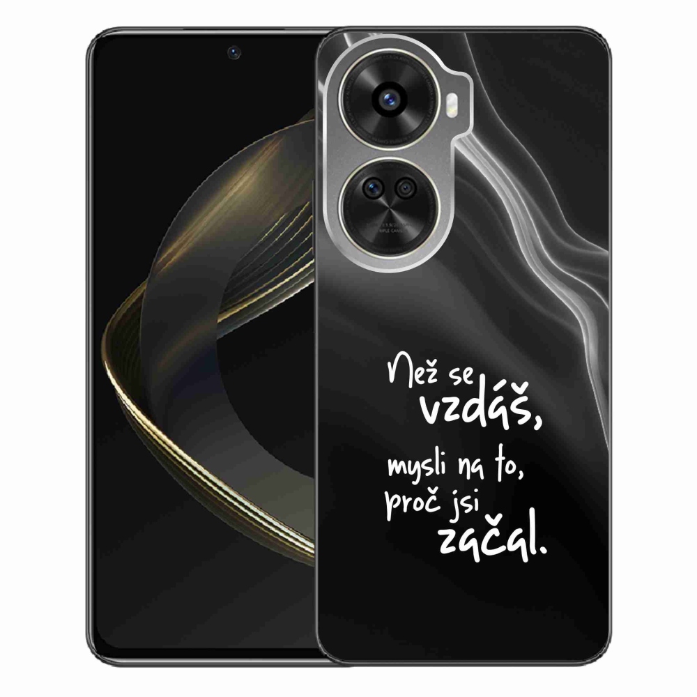 Gélový kryt mmCase na Huawei Nova 12 SE - citát 2 čierne pozadie