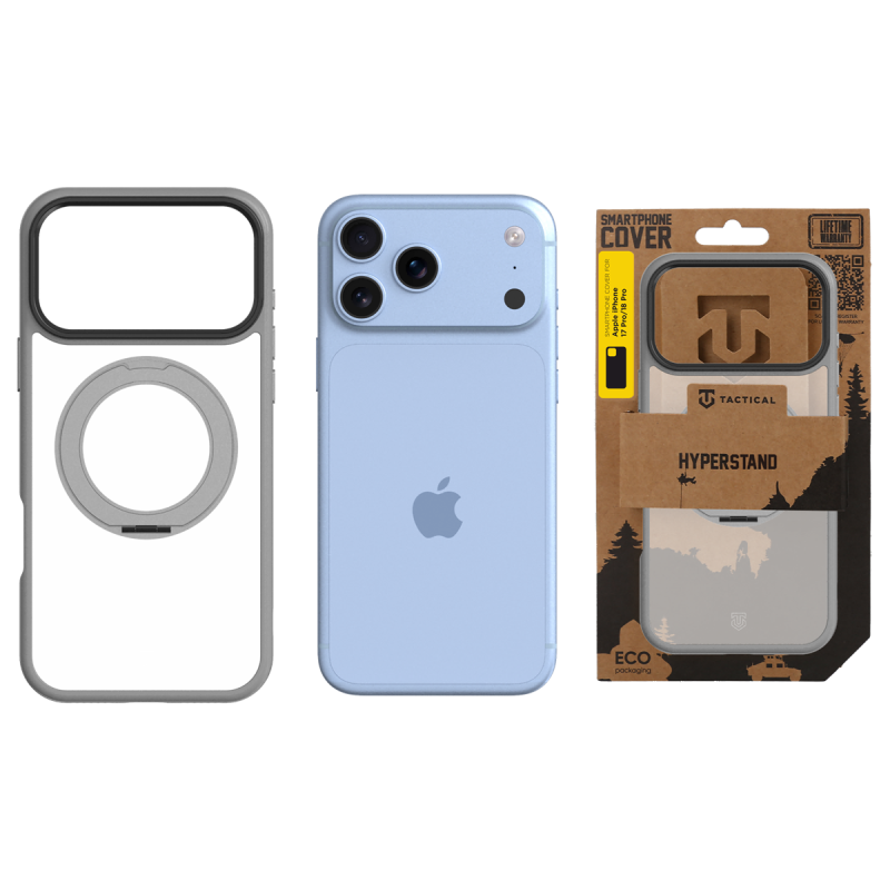 Tactical MagForce Hyperstand – puzdro pre Apple iPhone 17 Pro/18 Pro, svetlošedé