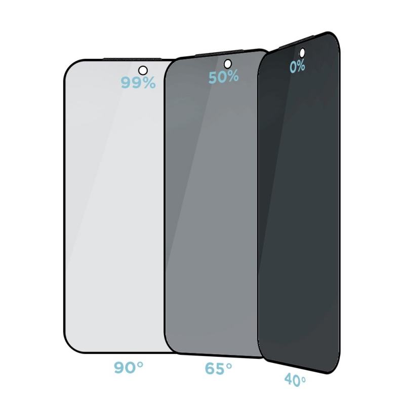 OBAL:ME Privacy 5D tvrdené sklo s aplikátorom pre Apple iPhone 18 Pro Max, čierne