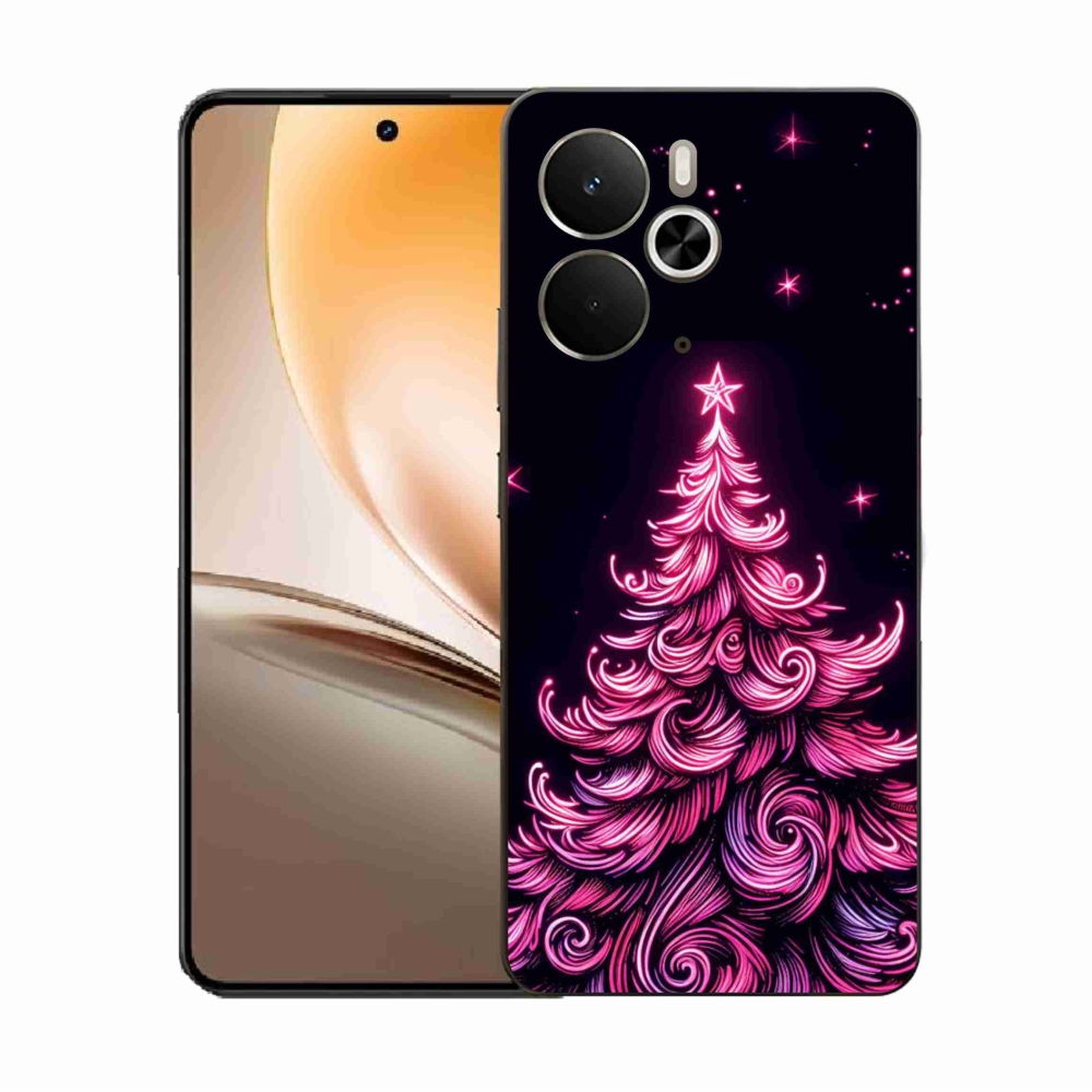 Gélový kryt mmCase na Realme 14 5G - neónový vianočný stromček 2