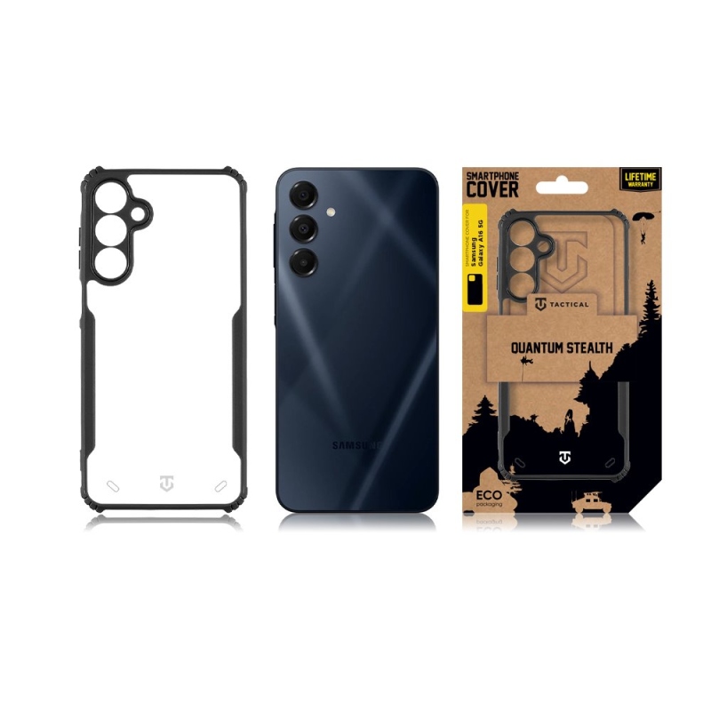 Tactical Quantum Stealth Kryt pre Samsung Galaxy A16 5G Clear/Black