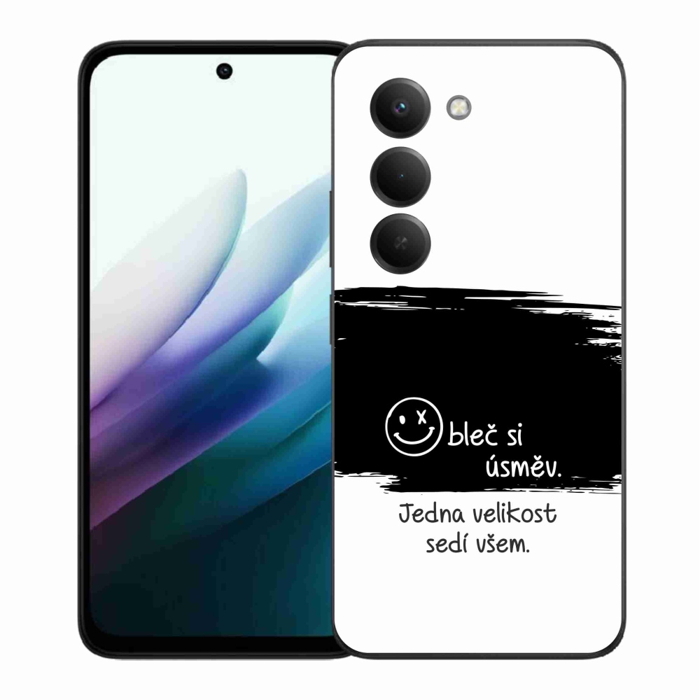 Gélový kryt mmCase na Xiaomi Redmi 15 4G/5G (171mm) - vtipný text 8 čiernobiele pozadie