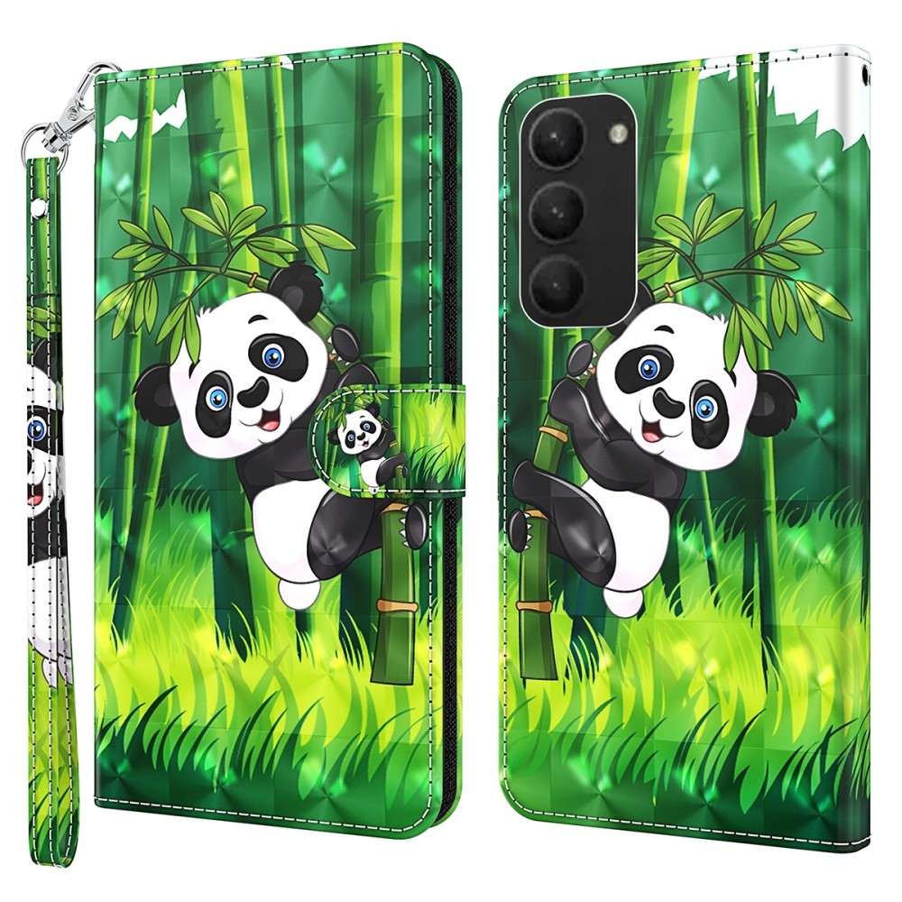 Print knižkové púzdro na Samsung Galaxy S24+ - panda na bambuse