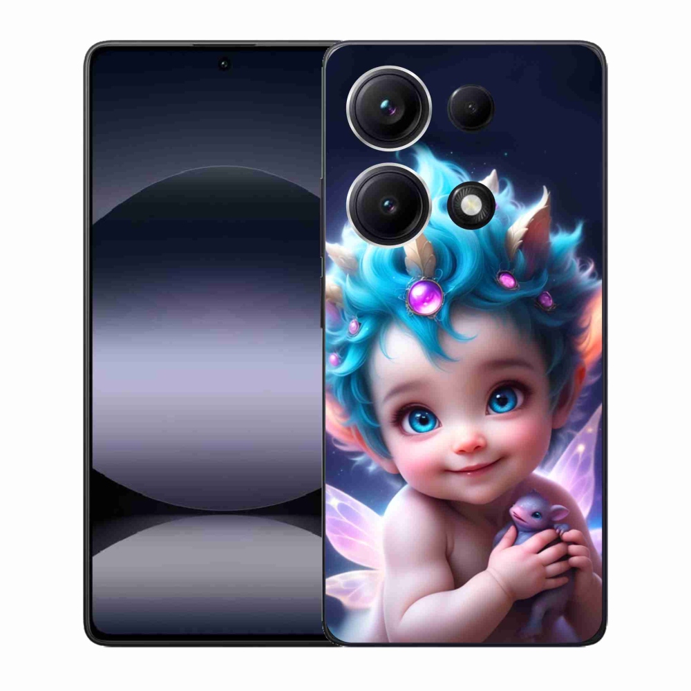 Gélový kryt mmCase na Xiaomi Redmi Note 14S - dieťa s motýlími krídlami