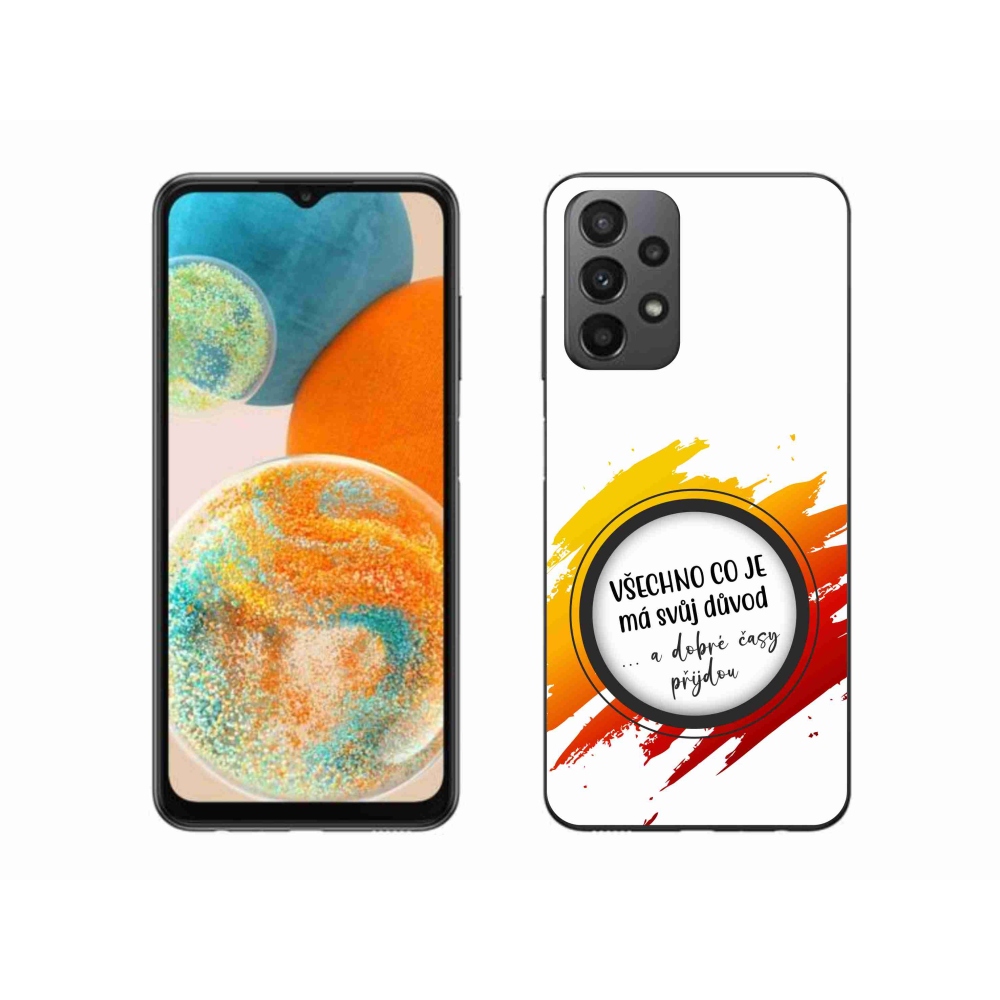 Gélový kryt mmCase na Samsung Galaxy A23 4G/5G - citát 3 biele pozadie