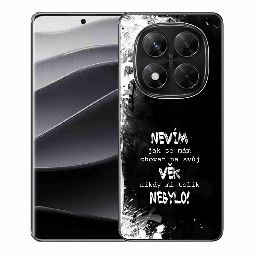 Gélový kryt mmCase na Xiaomi Redmi Note 14 Pro 5G/Poco X7 5G - vtipný text 14 čierne pozadie