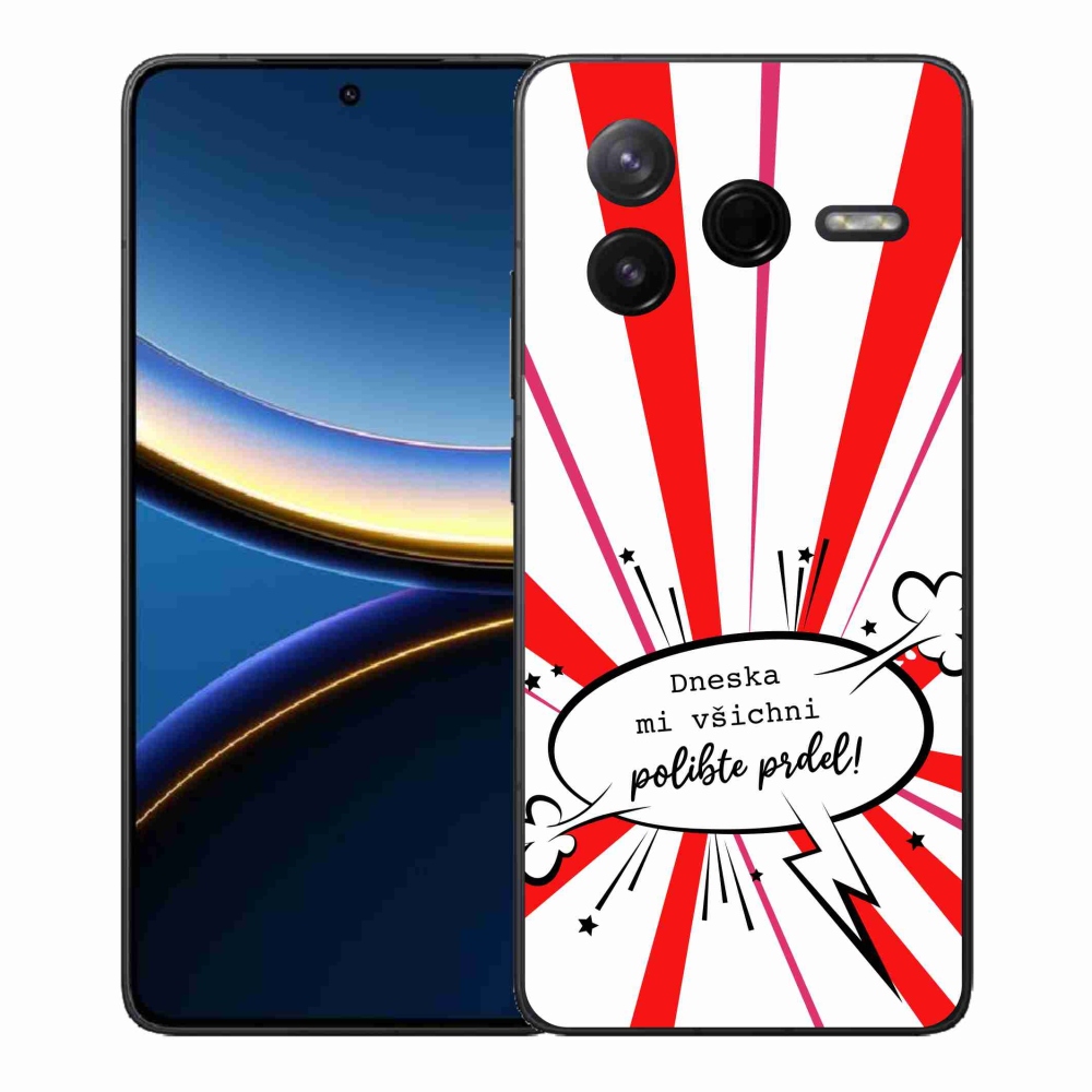 Gélový kryt mmCase na Xiaomi Poco F7 Pro - vtipný text 15 biele pozadie