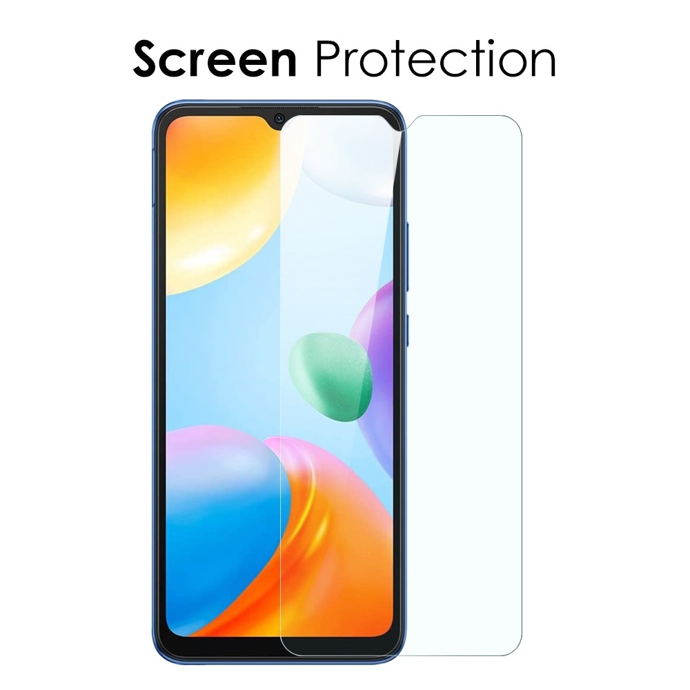 NORTHJO priehľadný gélový obal + tvrdené sklo na Xiaomi Redmi 10C - priehľadný