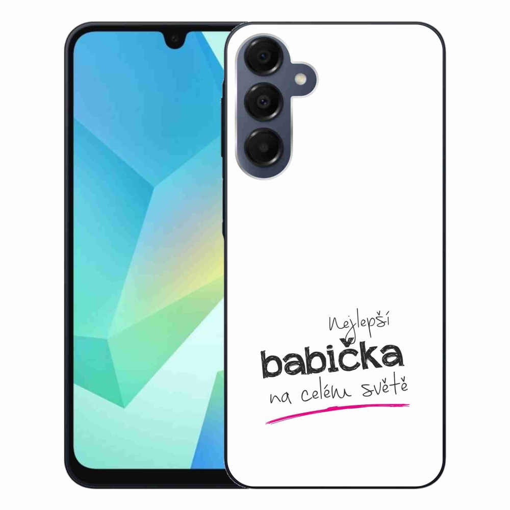 Gélový kryt mmCase na Samsung Galaxy A16 4G/5G - najlepšia babička 4 biele pozadie