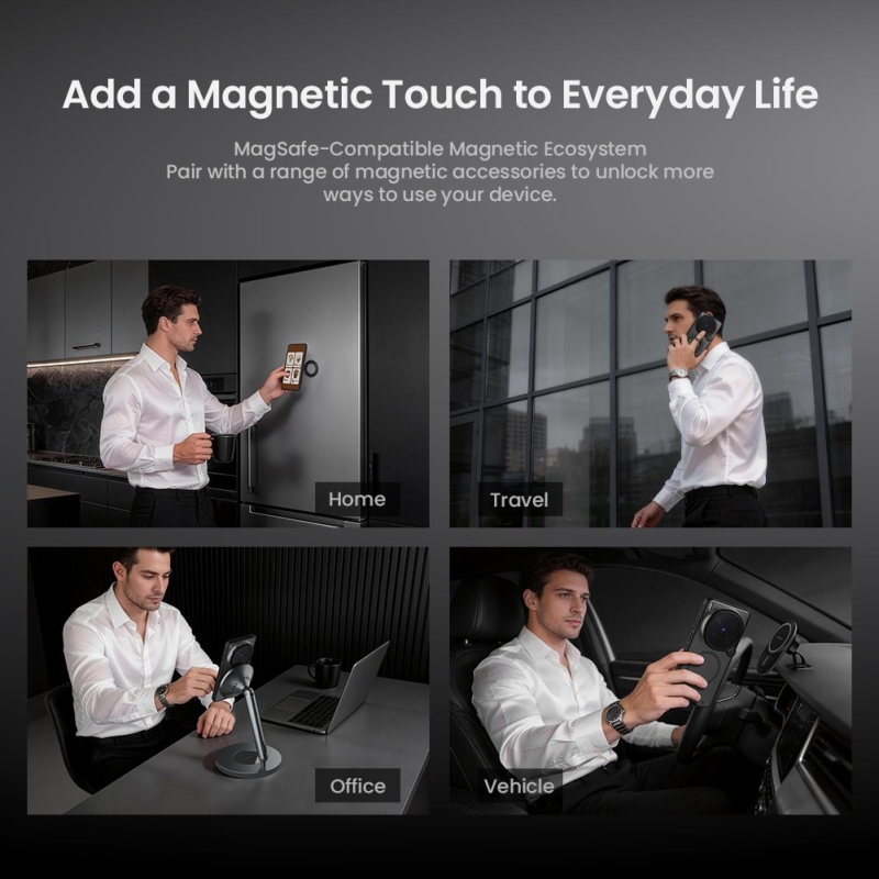 Nillkin CamShield Prop Magnetic zadný kryt pre Vivo X300 Ultra, priehľadný, čierny