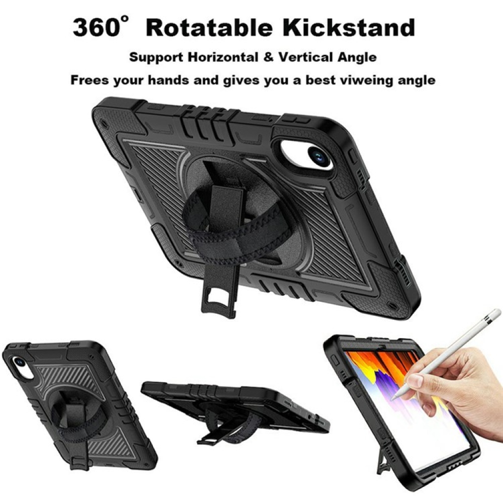 Strape odolný kryt s úchopom na ruku a popruhom na Xiaomi Redmi Pad 2 - čierny