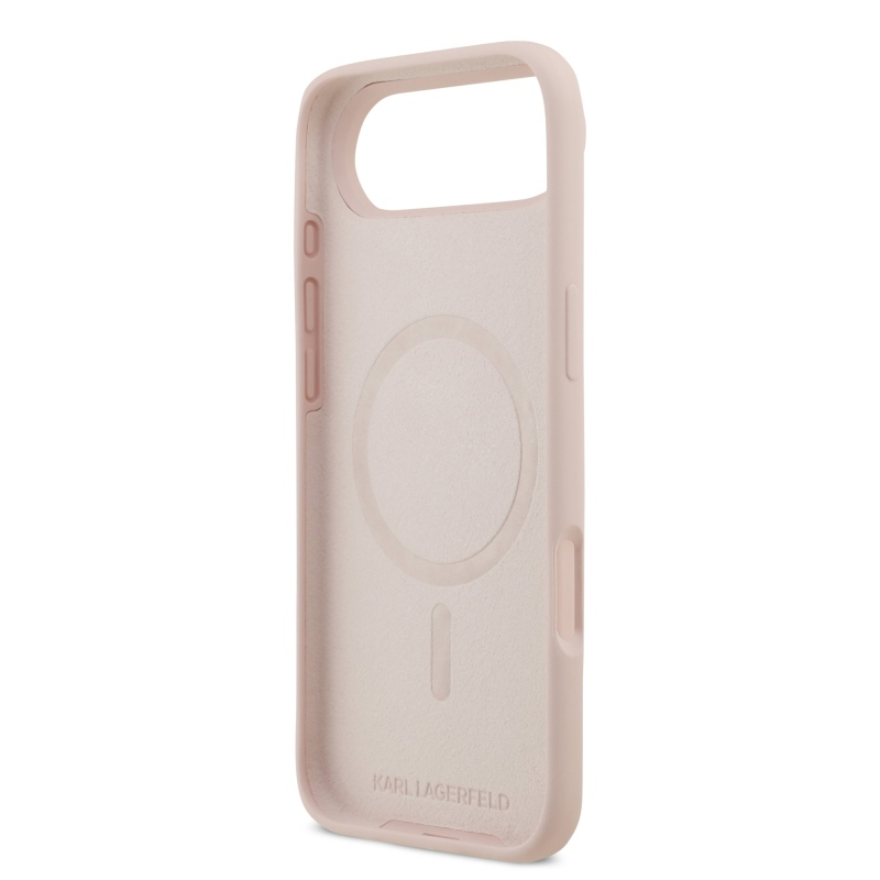 Karl Lagerfeld Liquid Silicone Karl and Choupette MagSafe zadný kryt pre iPhone 17 Air Pink