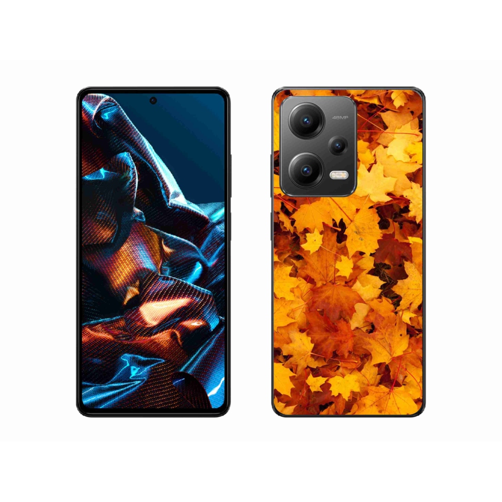 Gélový kryt mmCase na mobil Xiaomi Redmi Note 12 Pro 5G - javorové listy