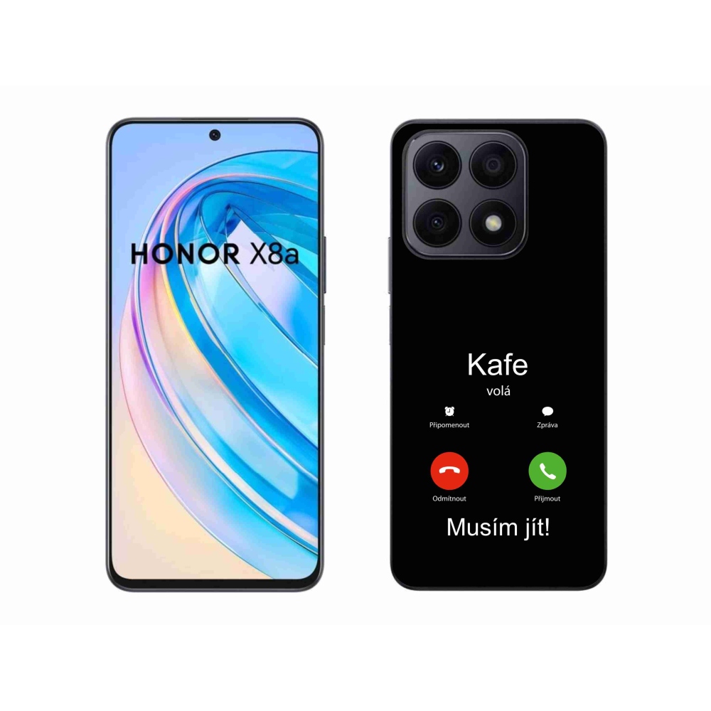 Gélový kryt mmCase na Honor X8a - káva volá čierne pozadie