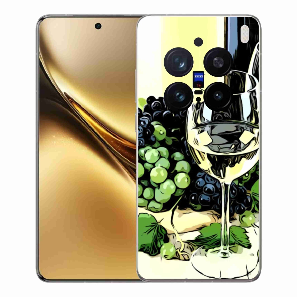 Gélový kryt mmCase na Vivo X200 Pro 5G - pohár vína
