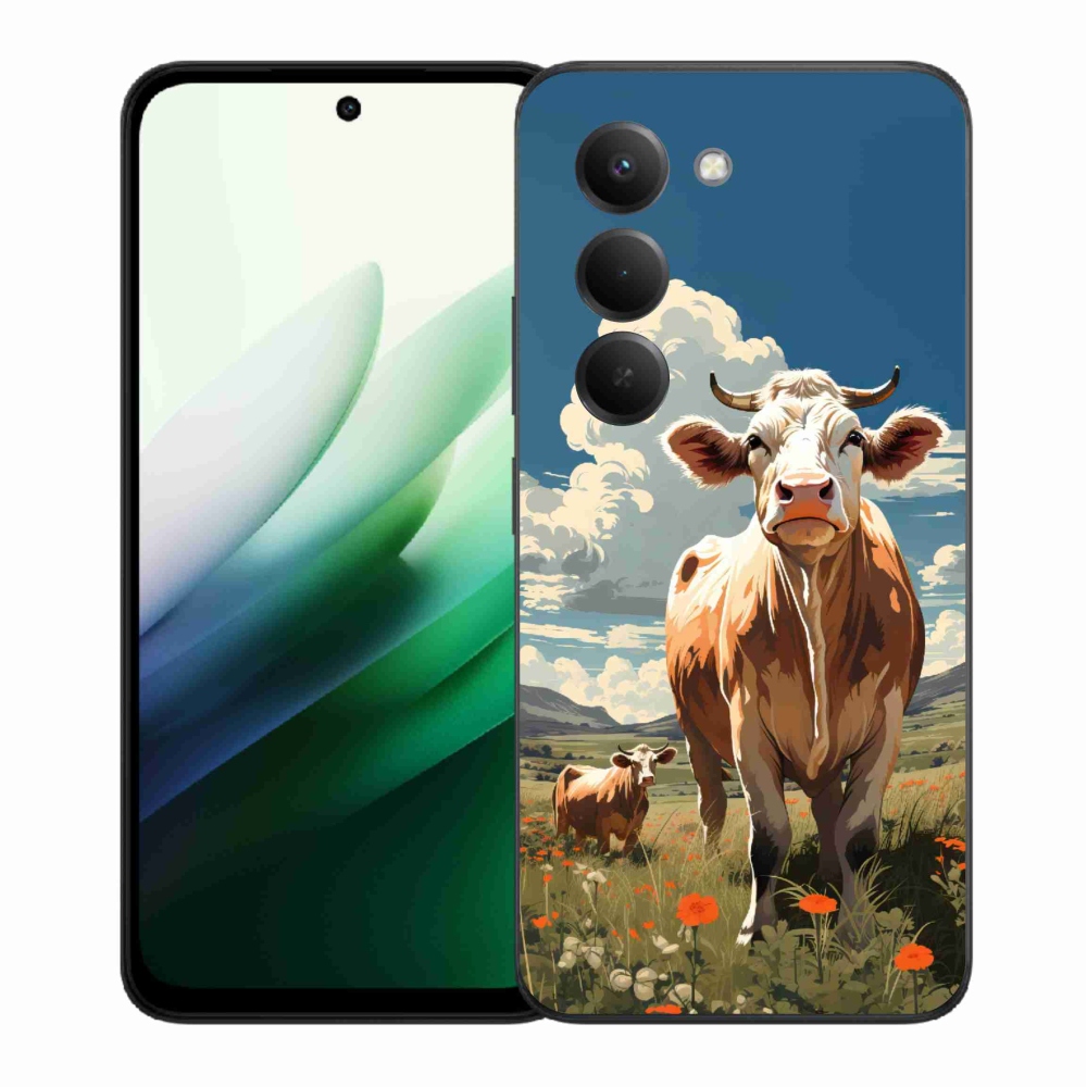Gélový kryt mmCase na Xiaomi Redmi 15 5G (169mm) - kravy na lúke