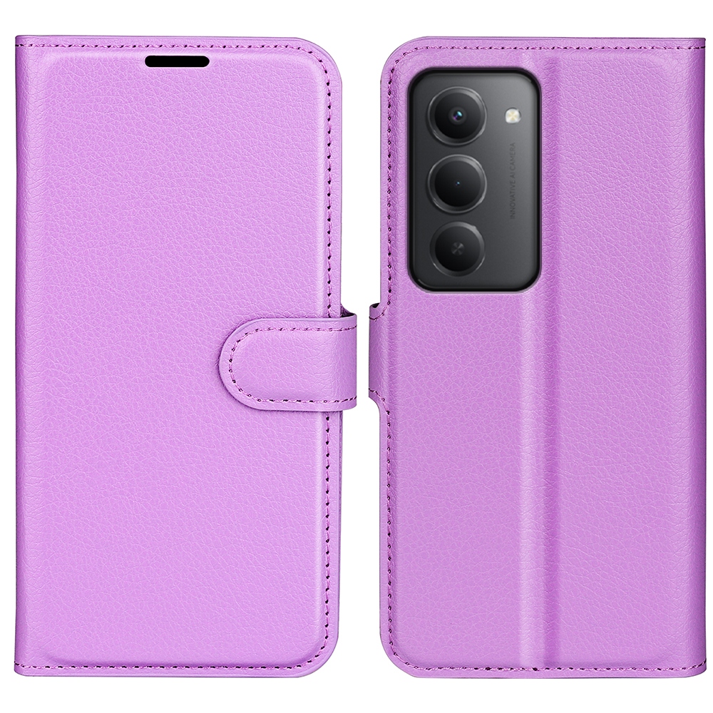 Litchi knižkové puzdro na Xiaomi Redmi 15 4G/5G (171mm) - fialové