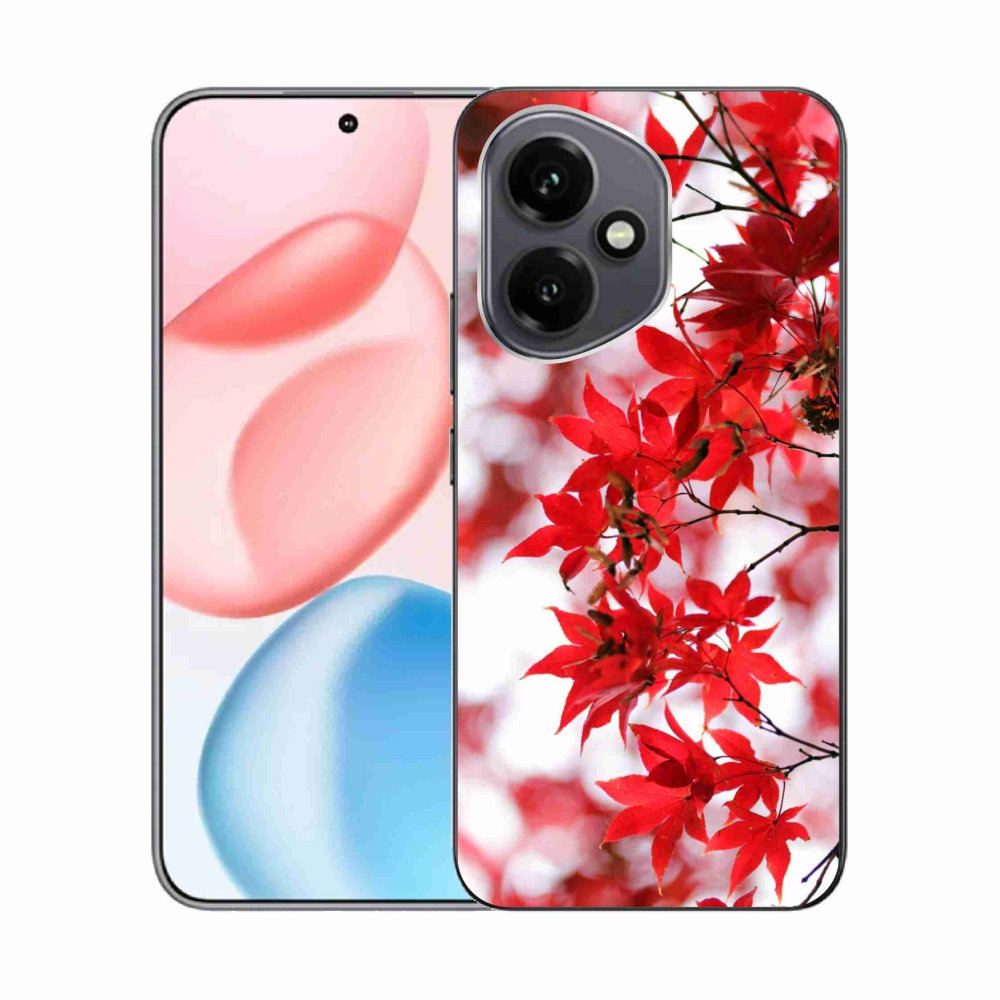 Gélový kryt mmCase na Honor 400 - červené listy