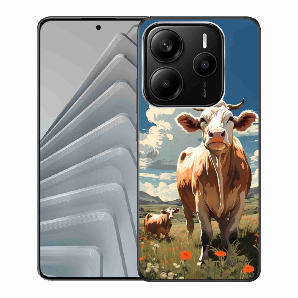 Gélový kryt mmCase na Xiaomi Redmi Note 14 5G - krávy na lúče