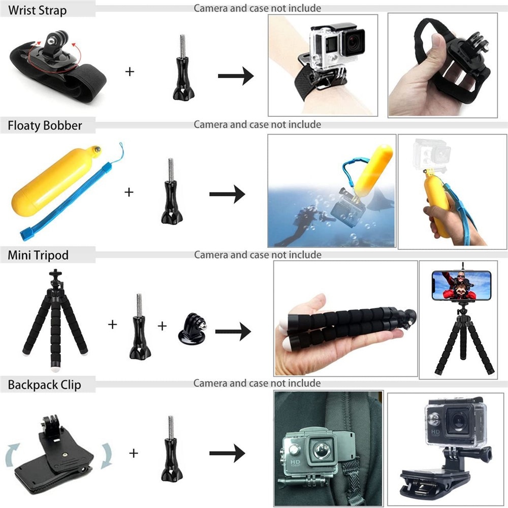 Sada 55v1 príslušenstva s vodotesným puzdrom pre DJI Osmo Action 5 Pro, 4 a 3