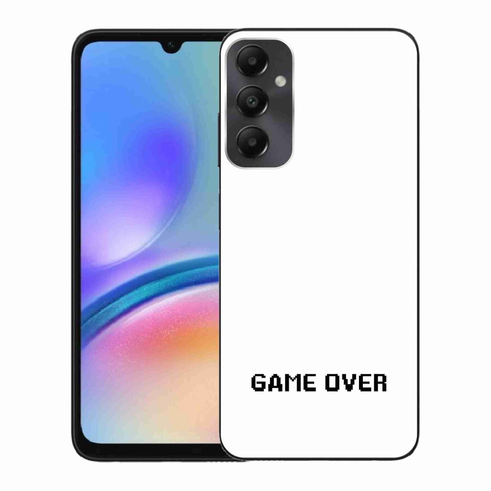 Gélový kryt mmCase na Samsung Galaxy A05s - game over biele pozadie