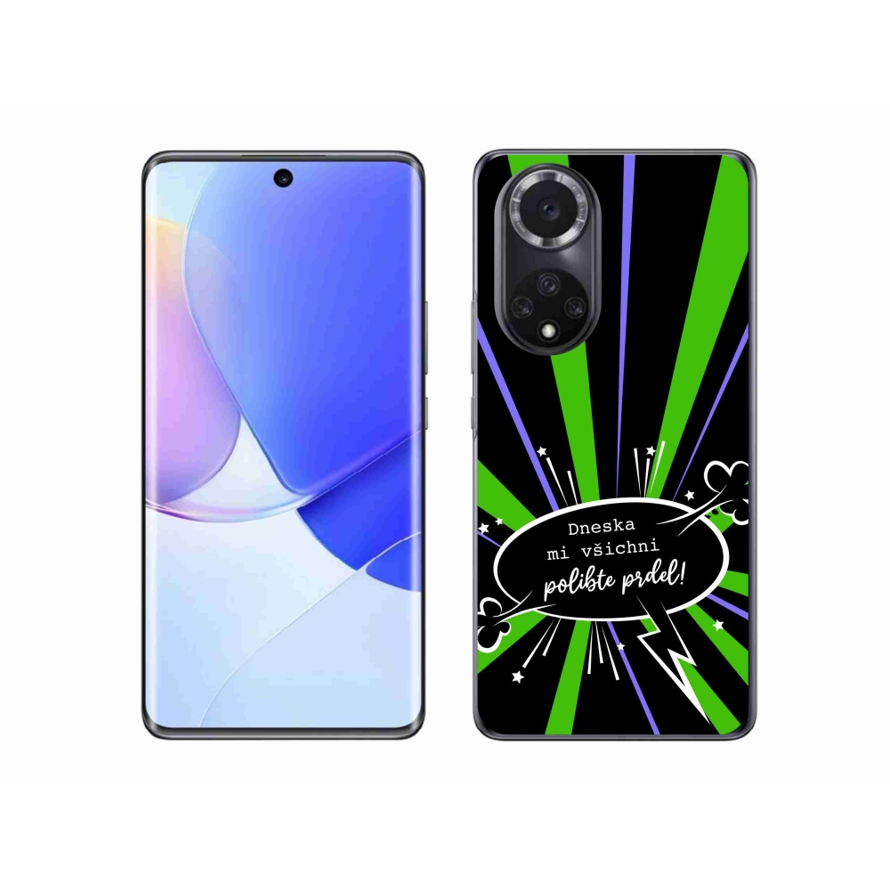 Gélový kryt mmCase na Huawei Nova 9 - vtipný text 15 čierne pozadie
