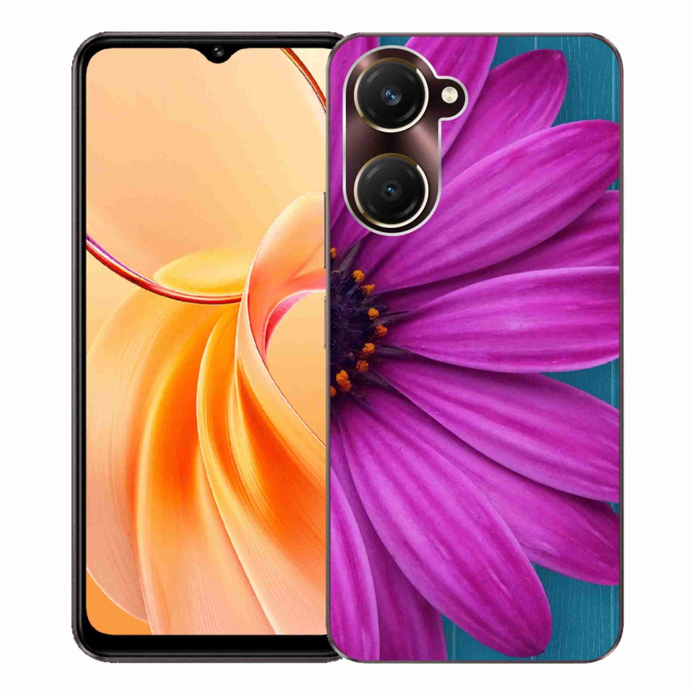 Gélový kryt mmCase na Vivo Y28s 5G - fialová margaréta