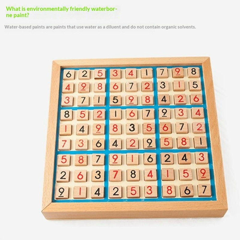 Drevené sudoku s číslami a úložnou zásuvkou