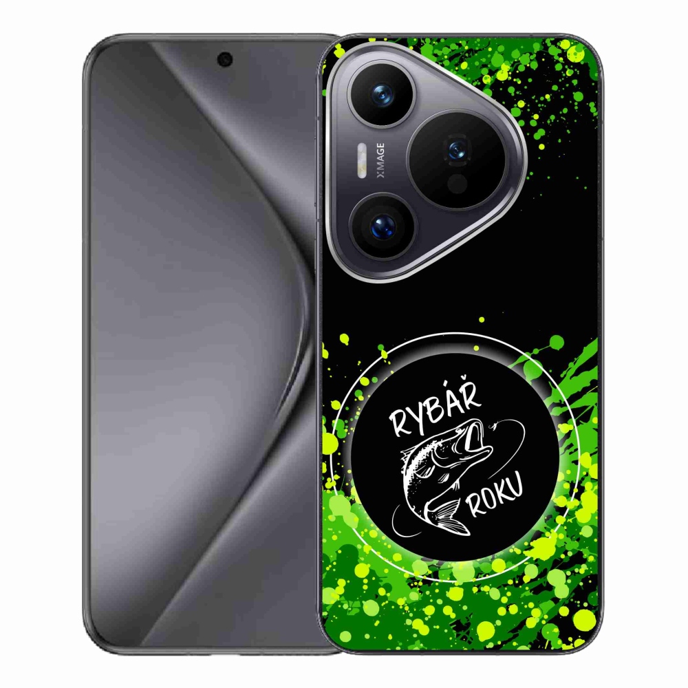 Gélový kryt mmCase na Huawei Pura 70 Pro - rybár roku čierne pozadie